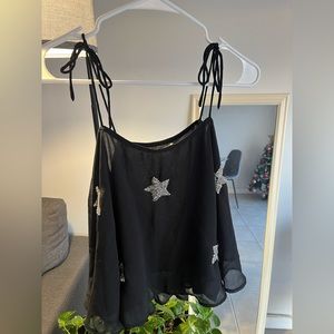 H&M Stars Tank Top Black size M